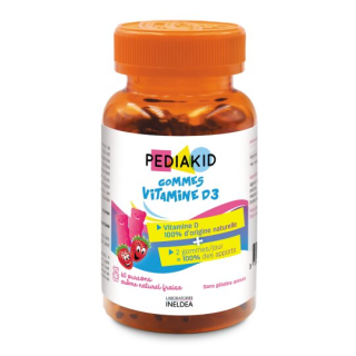 PEDIAKID Витамин D3 дъвчащи мечета, 60 бр.