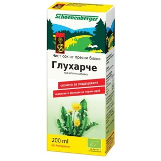 БИО СОК ОТ ГЛУХАРЧЕ 200МЛ
