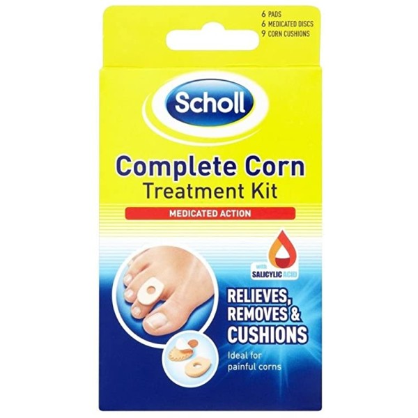 SCHOLL COMPLETE CORN TREATMENT KIT Шол лепенки за премахване на кожни втрърдявания 8бр.