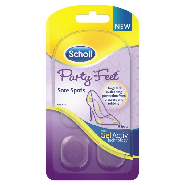 SCHOLL PARTY FEET SORE SPOTS Шол прозрачни възглавнички за проблемни точки 6бр. SCHOLL PARTY FEET SORE SPOTS Шол прозрачни възглавнички за проблемни точки 6бр.