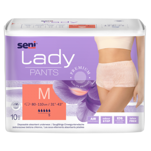 SENI LADY Абсорбиращо бельо за жени M/L размер, 10 бр.