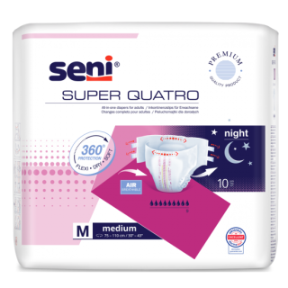 SENI SUPER QUATRO Пелени M/L/XL размер, 10 бр.