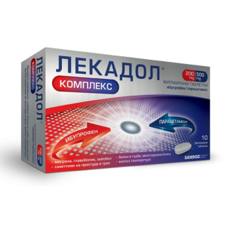ЛЕКАДОЛ Комплекс 200/500 мг, 10 таблетки
