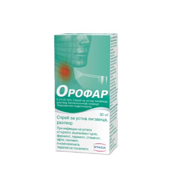 STADA Orofar Спрей, 30 мл STADA Orofar Спрей, 30 мл