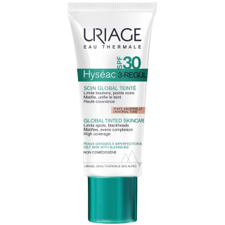 URIAGE Hyseac 3 Regul SPF 30 Комплексна тонирана грижа против несъвършенства, 40 мл