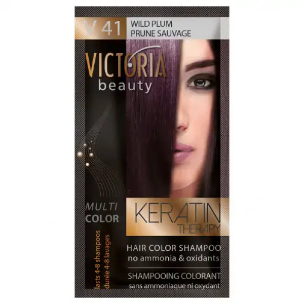 VICTORIA BEAUTY Шампоан оцветител - боя за коса без амоняк, ДИВА СЛИВА, 40мл, № 41 VICTORIA BEAUTY Шампоан оцветител - боя за коса без амоняк, ДИВА СЛИВА, 40мл, № 41
