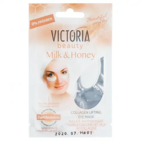 VICTORIA BEAUTY Колагенови пачове за очи с Мед и Мляко, 2бр VICTORIA BEAUTY Колагенови пачове за очи с Мед и Мляко, 2бр