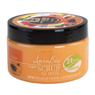 LINEA BIO SPA Скраб за тяло ПАПАЯ  с масло от бабасу 350гр.