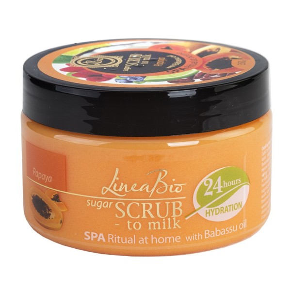 LINEA BIO SPA Скраб за тяло ПАПАЯ с масло от бабасу 350гр. LINEA BIO SPA Скраб за тяло ПАПАЯ с масло от бабасу 350гр.
