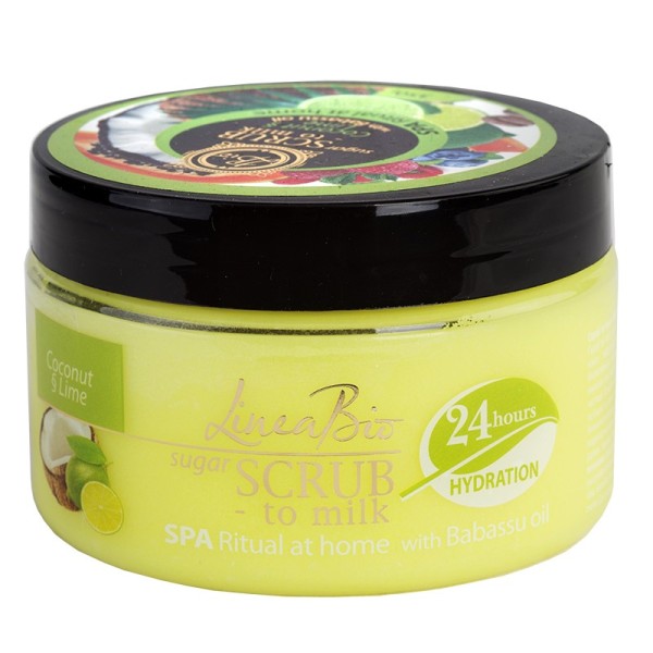 LINEA BIO SPA Скраб за тяло ЛАЙМИ КОКОС с масло от бабасу 350гр.