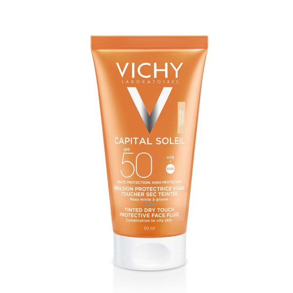 VICHY Soleil SPF 50 Dry Touch Матиращ флуид за лице - оцветен, 50 мл., 325787