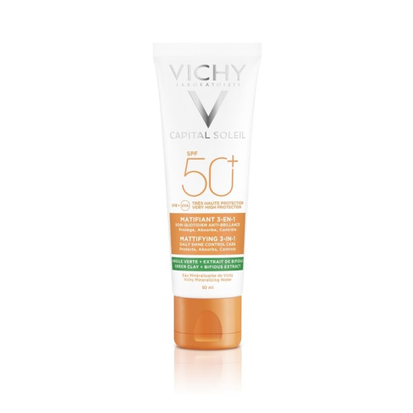 VICHY Soleil SPF 50+ Крем за лице 3в1 против несъвършенства, 50 мл., 695176