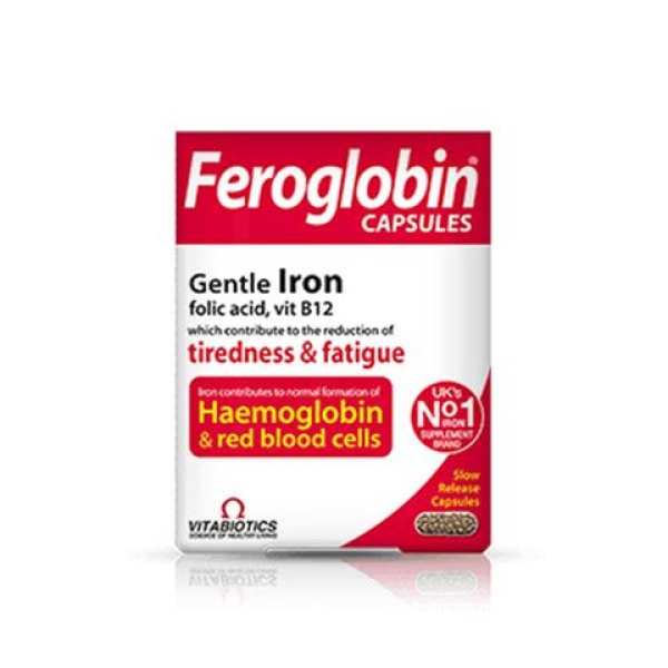 VITABIOTICS Фероглобин В12, 30 капсули VITABIOTICS Фероглобин В12, 30 капсули