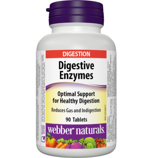 WEBBER NATURALS Храносмилателни ензими, 90 таблетки
