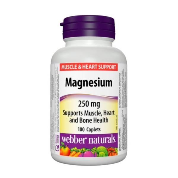 WEBBER NATURALS Магнезий 250 мг, 100 каплети