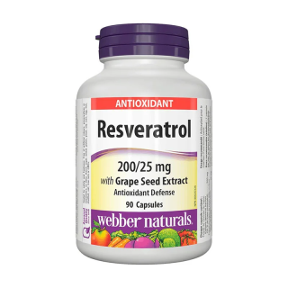 WEBBER NATURALS Ресвератрол с Гроздови семки 225мг, 90 капсули WEBBER NATURALS Ресвератрол с Гроздови семки 225мг, 90 капсули